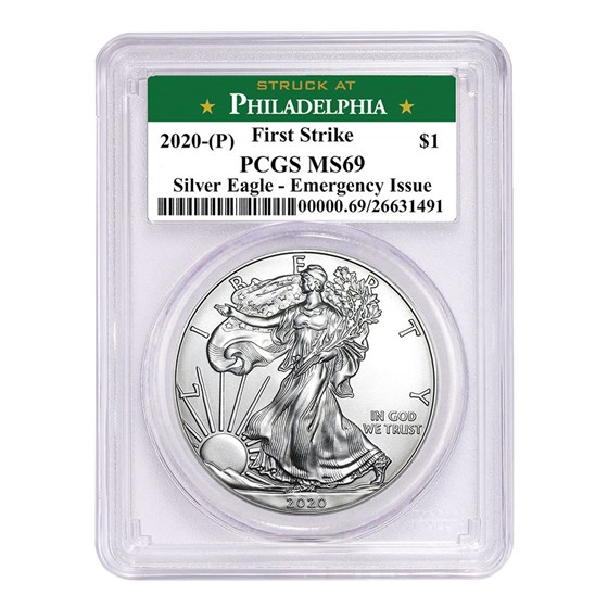 2020-(P) Silver American Eagle MS-69 PCGS (FS, Philadelphia) 2020-(P) Silver American Eagle MS-69 PCGS (FS, Philadelphia)